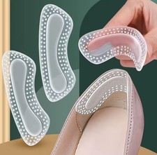 Gel Heel Protectors Silicone Pads Anti Slip Shoe Inserts Heel Pain Relief UK