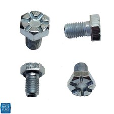 68-79 Pontiac Crank Lower Pulley Mounting Bolt Kit Rp8 With Slotted Heads New