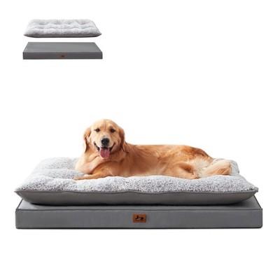 Warmrest 2-Pack Waterproof Dog Bed Large Size Dogs, Plush Cushion & Orthopedic E
