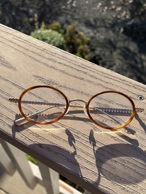 Akitto hag2 titanium gold and light tort oval frame 47x21 New