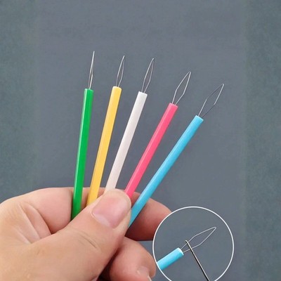 5pcs Colorful Plastic Needle Threaders Cylindrical Needle Threader Set