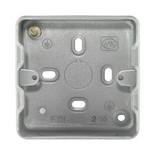 MK Grid Plus Metal Back Box with Knockouts for 1/2 Grid Front Plate K8891ALM