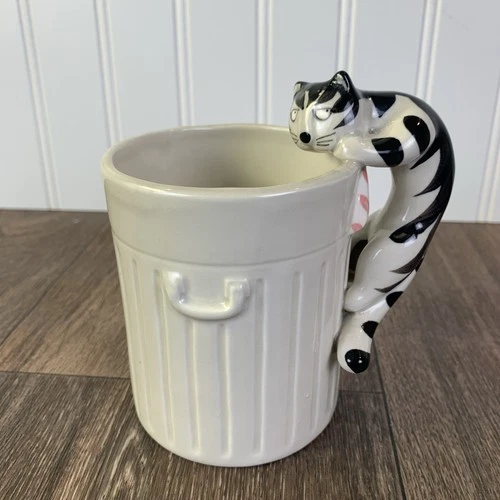 Takahashi Tom Cat Handle Mug Hand Painted San Francisco Cat Lover Coffee Cup 3D