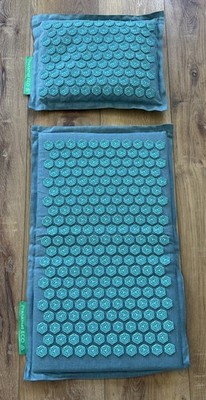EUC Pranamat Eco Classic Set Therapeutic Manual Massage Mat & Pillow Azur