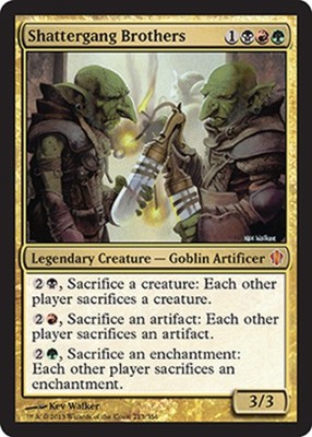 MTG - Shattergang Brothers - Commander 2013 - MP, English Magic FLAT RATE SHIP