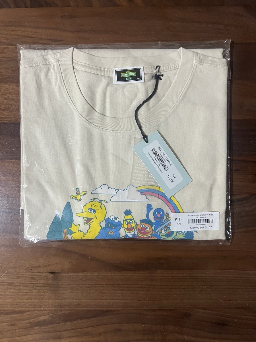Kith for Sesame Street Camp Vintage Tee in Waffle Cotton T-Shirt