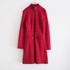 b Versace Check A-line Dress Logo Showa Retro Vintage