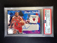 2022 Court Kings Coby White Auto Brush Strokes #BR-CWC Sapphire PSA 8 #d 25/25