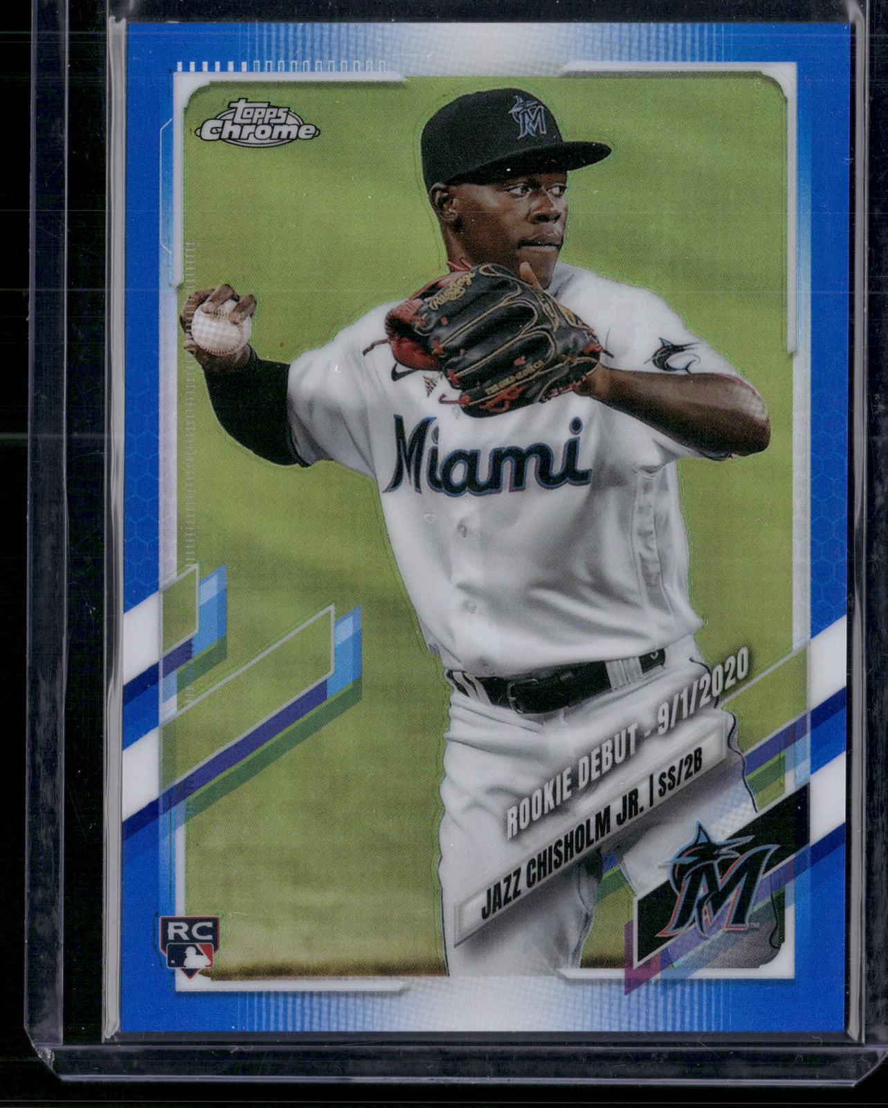 2021 Topps Chrome Update #USC52 Jazz Chisholm Jr. Blue Refractor #/199