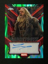 2025 Topps Chrome Deadpool Tyler Mane as Sabretooth Green/Aqua RayWave Auto /150