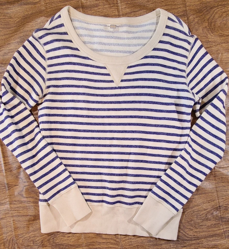 Sudadera Fossil Manga Larga Talla Xs Cuello Redondo Ligera Jersey Marfil/Azul Foto 4 de 4