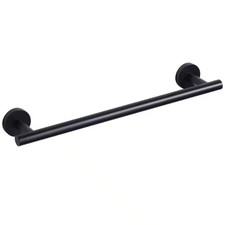 16 In. Wall Mounted Single Towel Bar in Matte Black