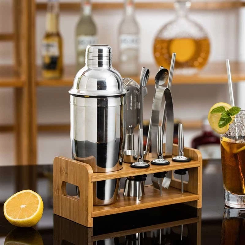 13Pcs Cocktail Shaker Set Mixer Martini Spirits Maker Bar Strainer Bartender Kit