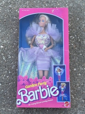 Barbie 1988 Garden Party Doll #1953 NRFB Sealed Box Blonde Hair Blue Eyes