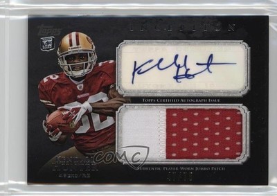 2011 Topps Inception Rookie Grey /75 Kendall Hunter RPA Jumbo Patch Auto RC 0q4x