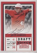 2017 Contenders Draft Picks RPS Ticket Variation Seth Romero (No Ball) Auto 0c2