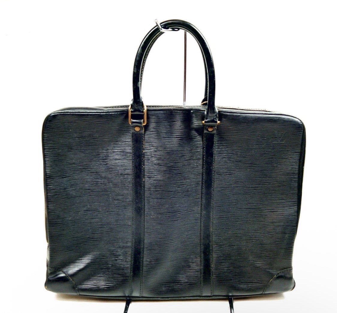 Louis Vuitton ビジネスバッグ ブラック LOUIS VUITTON LV Epi Black LV Briefcase Porte Documents Voyage GM