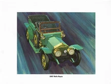 Vintage 1907 Rolls Royce car 10x 8" advertising print Matchbox Series Models