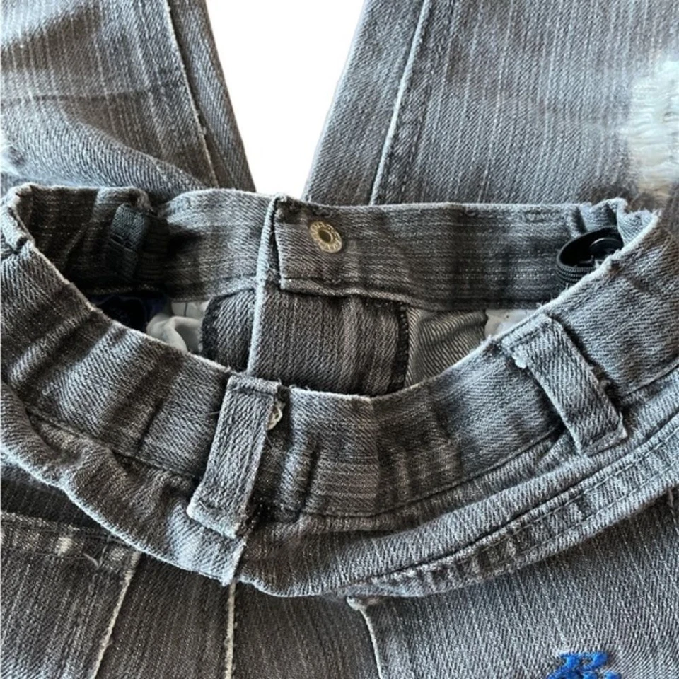 Pantalones de mezclilla ROCAWEAR clásicos desgastados grises talla 3T para niños pequeños Foto 4 de 4