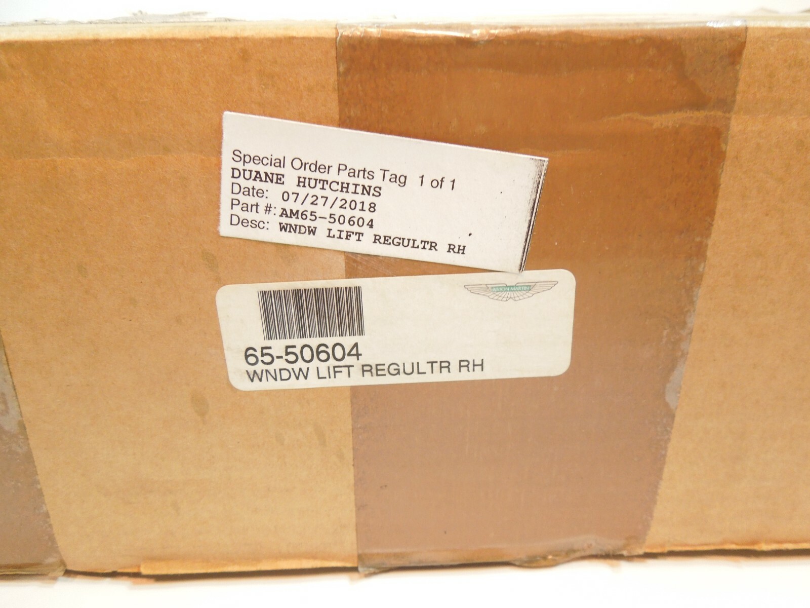 1997-2000 ASTON MARTIN VANTAGE RH WINDOW LIFT REGULATOR 65-50604 NEW OEM 6550604