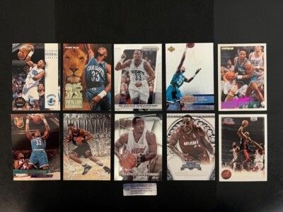 Alonzo Mourning NBA player lot! 10 different basketball cards, no duplicates