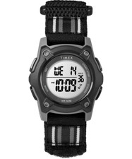 Timex TW7C26400, Kid's Time Machines Watch, Black Wrapstrap, Indiglo, Alarm
