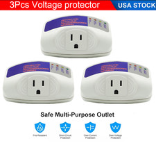 3Pcs US 120V Voltage Protector Surge Home Refrigerator Power Outlets
