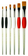 Pro Arte Twist Grip Brush - FLAT - Choose Size 2 - 4 - 6 - 8 -10 -12