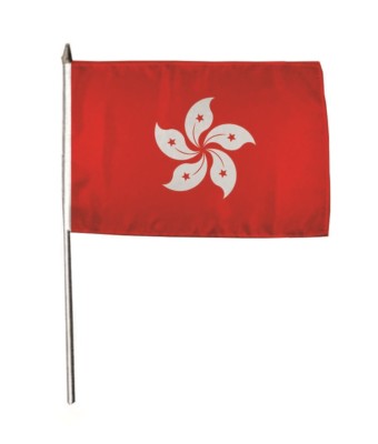 Stockflagge Fahne Flagge Hong Kong 30 x 45 cm