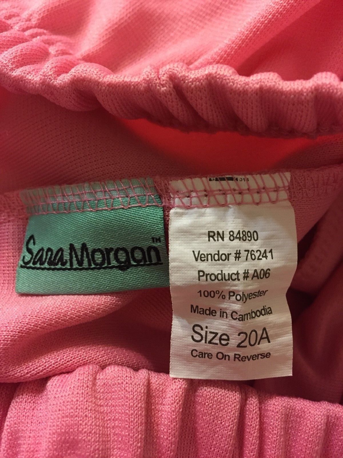 Sara Morgan Women's Stitch-in-Crease Knit Pants Size 20A Pink Inseam 29 ...
