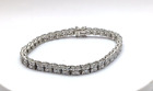 Bracelet ~ 8" ~ Stunning Clear Stones .925 Sterling Silver Tennis