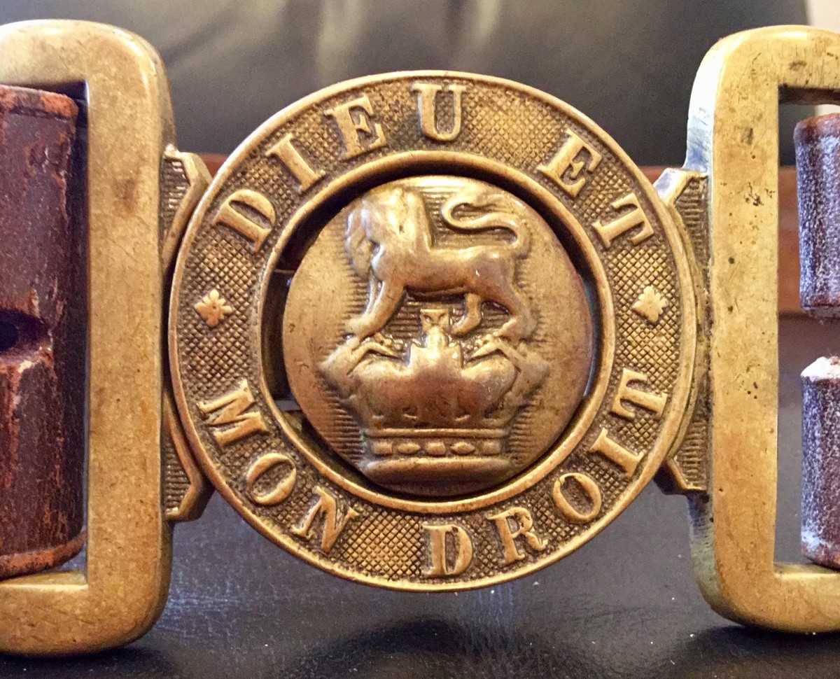 Victorian (1837-1901) Boer War, British Army Leather Service Belt Brass  Buckle