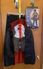 BOYS DELUXE VAMPIRE HALLOWEEN COSTUME BY SPIRIT SZ. LG. 11-13 5 PIECES. VGC