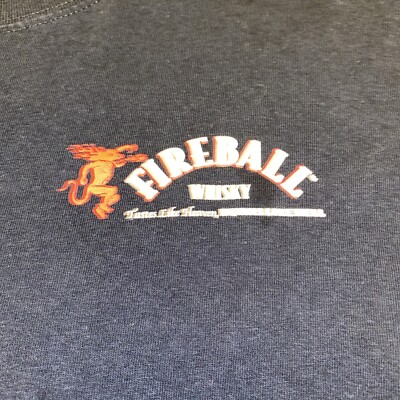 Fireball Shirt Mens M Black Whisky Whiskey  My Favorite F Word