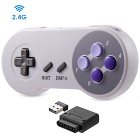 2.4 G Wireless SNES Controller Compatible with Original SNES Super NES, Win IOS