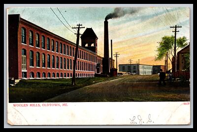 Post Card - WOOLEN MILLS, OLDTOWN, ME
