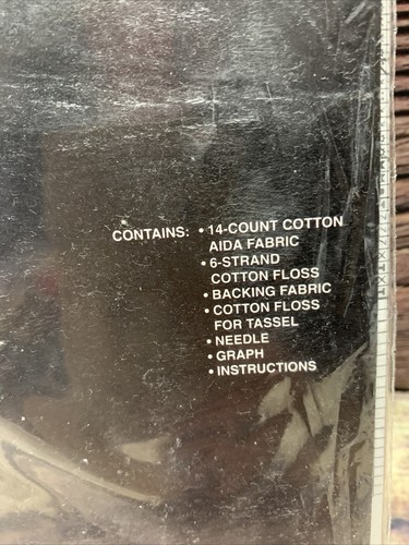 DE COLECCIÓN 1993 JANLYNN KIT DE PUNTO DE CRUZ CONTADO *OSOS DE PELUCHE CAMPANA PULL* NUEVO SELLADO - Imagen 6 de 8