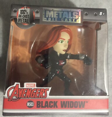 Jada Toys Die-Cast Metals Black Widow 2.5'' Inch Figure Avengers Marvel M503