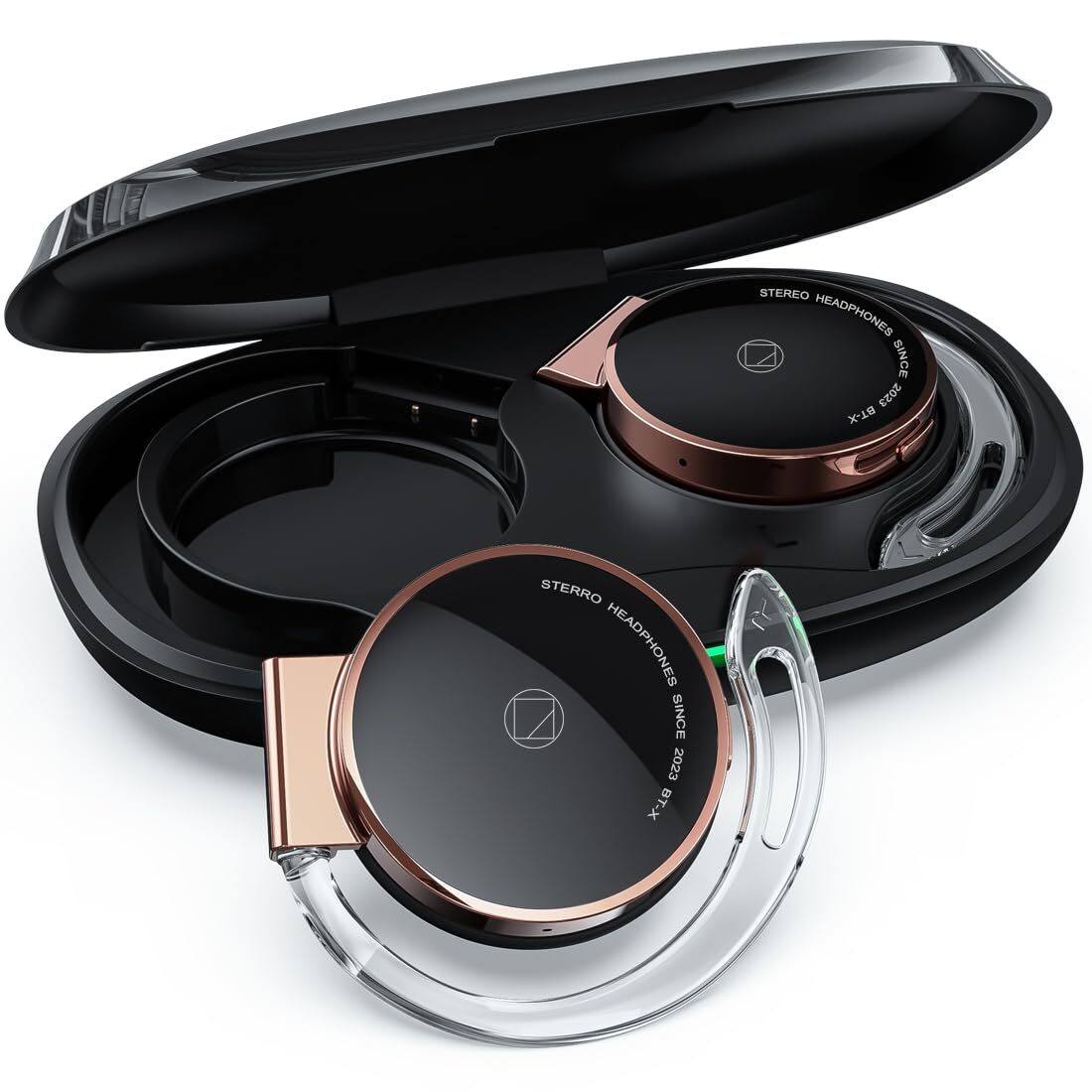 Open Ear Earbuds,Open Ear Headphones with 4 Microphones,42H Playtime,Wireless...-image