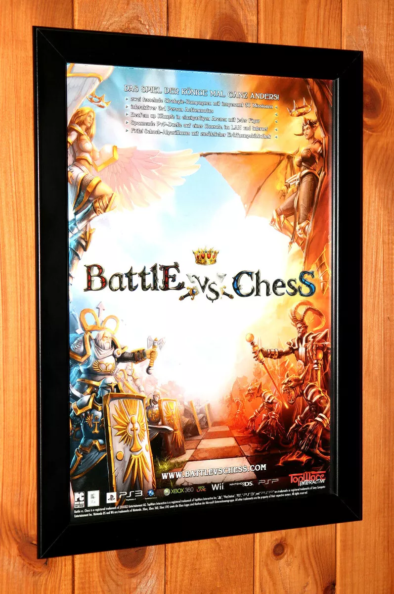 Battle vs. Chess Xbox 360 macOS PC Game Rare Small Promo Poster / Ad Page  Framed