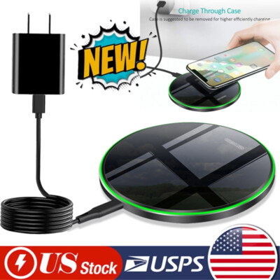 65W Wall Charger Fast Wireless Mat Charging Pad For iPhone 16 15 14 13 Pro Max