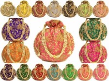 Indian Ethnic Potli Bag Women Girls Bridal Clutch Party Purse Party Bag