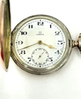 Antique Omega pocket watch Switzerland .800 Silver Full Hunter 52mm