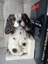 Hunde Figur - Cocker Spaniel Welpe - Buchst&uuml;tze Vintage Keramik #8