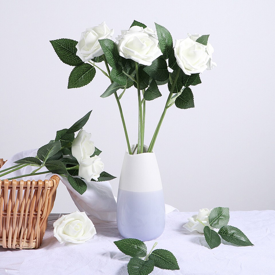 Flower Stems Green Artificial Flowers Handmade Floral Arrangement eBay