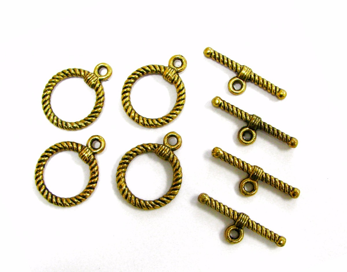 Toggle Clasps For Jewelry Antique Gold 18mm Rope DIY making