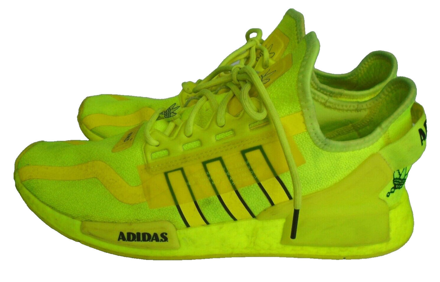 SAOLA Adidas NMD R1 V2 scarpe da corsa uomo taglia 12 giallo solare