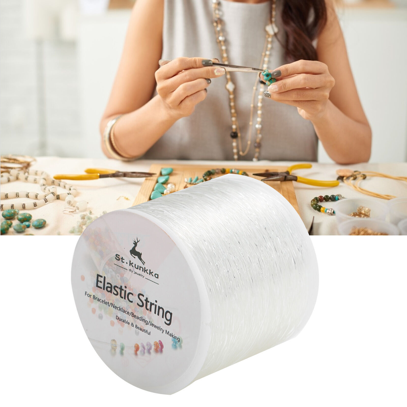 DIY Elastic Cuttable Jewelry Making Beading Wire Beaded Line Transparent Fishing