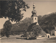 Vintage RPPC St. Job Church Gailtal Austria Real Photo Postcard Alps