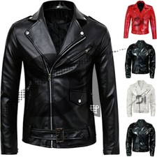 Gothic Moto PVC Vinyl Jackets Stylish Men Motorcycle Jacket Punk Rock EMO Fetish